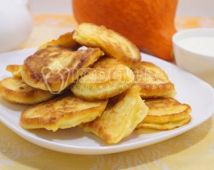 Вкусные оладьи с тыквой