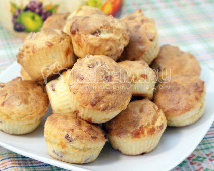 Кексики с ветчиной и сыром