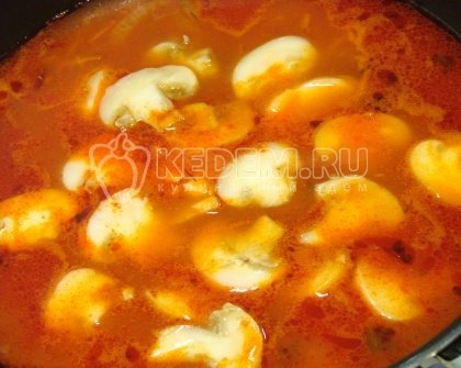 Подлив с шампиньонами